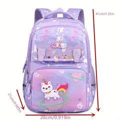 Kids Schoolbag w/ Spine Protection Large Capacity Backpack