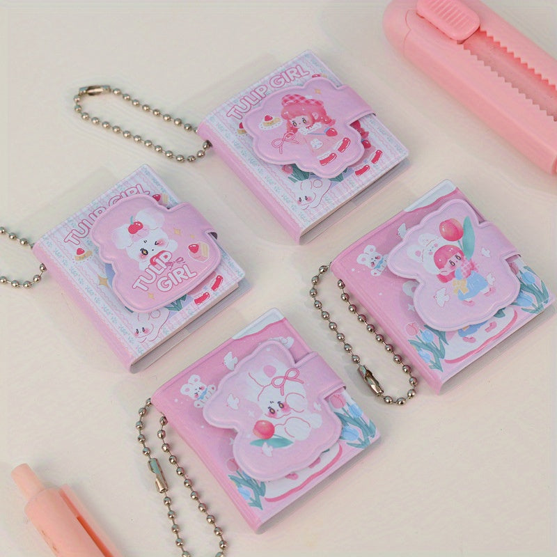 2pcs Cartoon Mini Handy Shorthand Notebook Set: DIY Writing Student Stationery