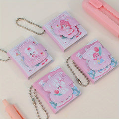 2pcs Cartoon Mini Handy Shorthand Notebook Set: DIY Writing Student Stationery