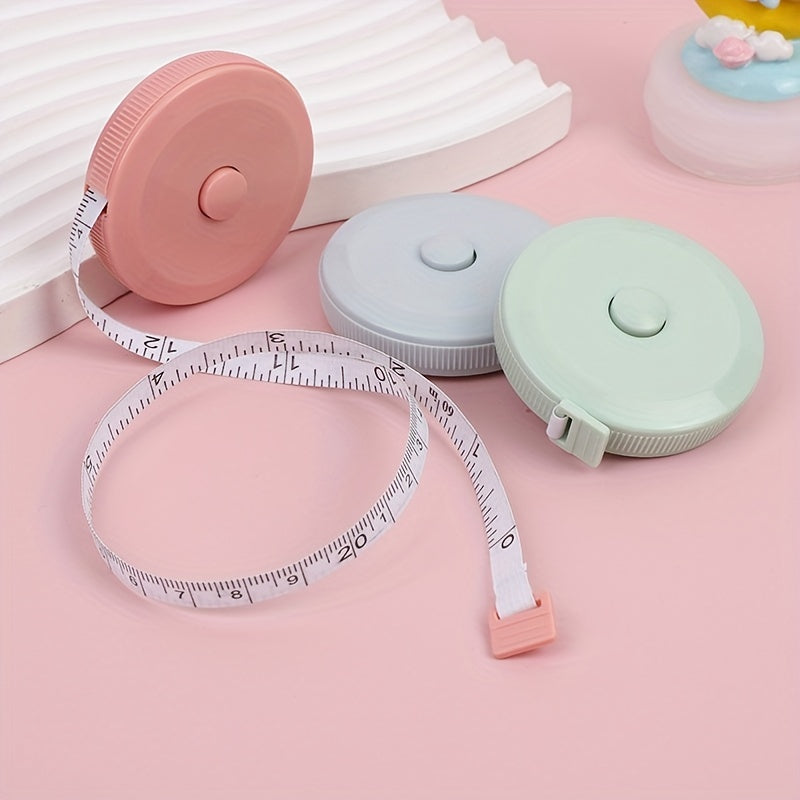 3pcs 1.5m Auto Telescopic Tape Measure Sewing Ruler