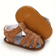 Baby Boy's Solid Sandals Anti skid Toddler Walking Shoes