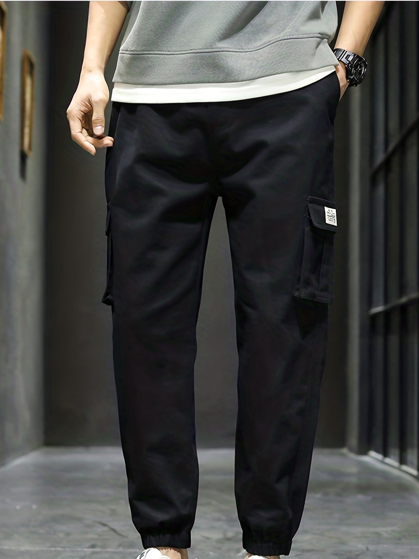 Classic Cargo Pants Men Casual Techwear Joggers Hip Hop Drawstring