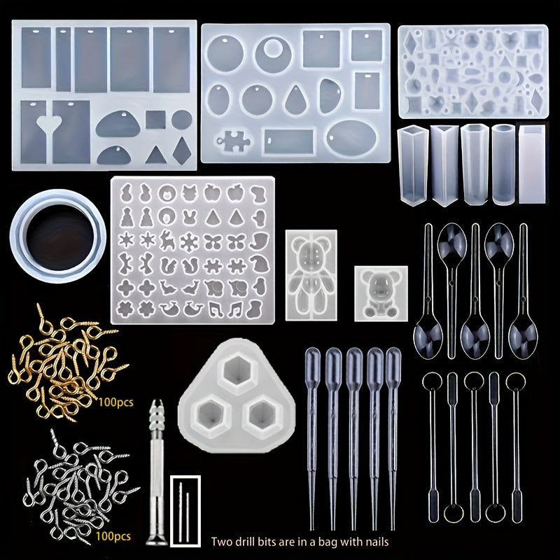 Epoxy Resin Silicone Mold Kit for DIY Jewelry Making