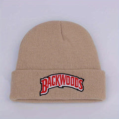 Letter Embroidery Beanie Unisex Warm Elastic Casual Skull Cap