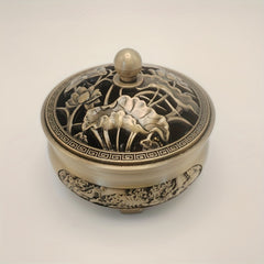 1pc Copper Alloy Lotus Plate Incense Burner