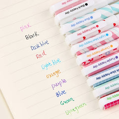 10pcs Colorful Gel Pens Set with Case Box