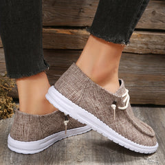 Women's Lightweight Slip On Canvas Shoes Low Round Toe Casual Sporty Shoes