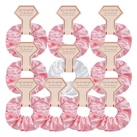 10pcs Scrunchies Set For Bridesmaid Elastic Hair Tie Bachelorette Party