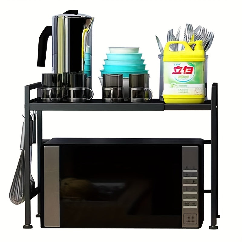 Adjustable Microwave Oven Rack Double Layer Pot Rack