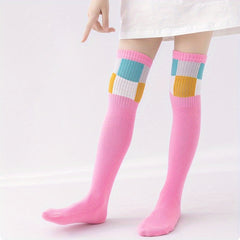 Girls Kids Knee High Socks Breathable Comfy Long Over The Knee Socks