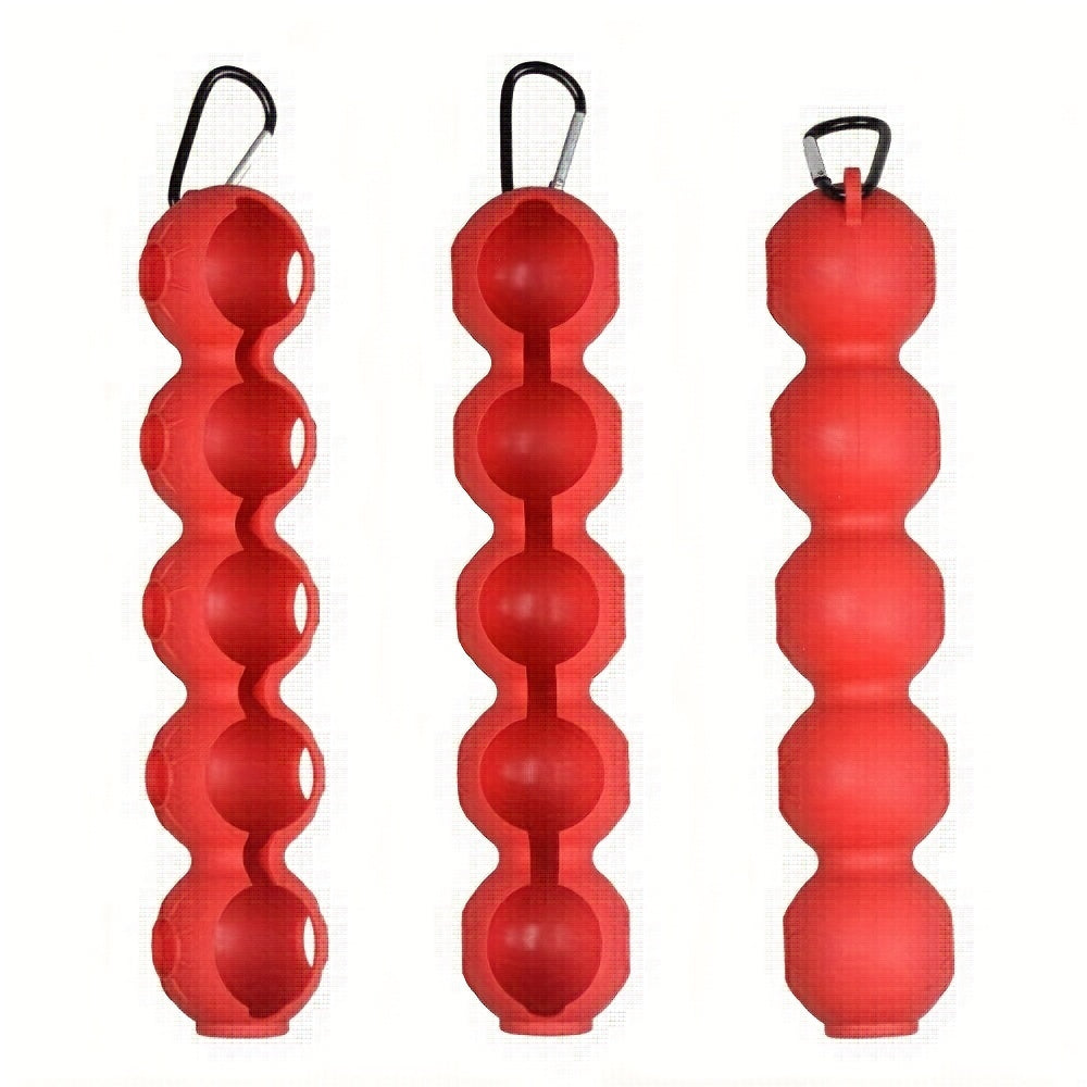 5-Ball Silicone Golf Ball Holder with Secure Buckle