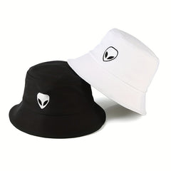 Alien Embroidery Bucket Hat Men Women Hip Hop Street Dance Sun Hat
