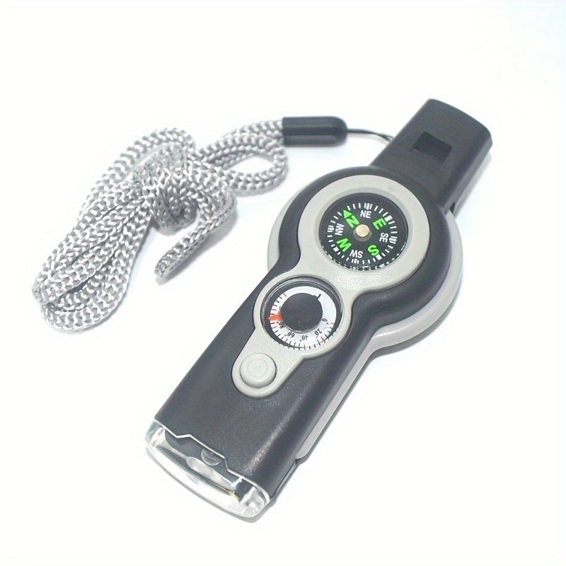 7 in 1 Outdoor Emergency Survival Whistle With Lanyard