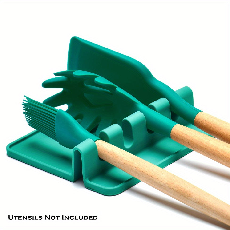 Silicone Utensil Rest Prevents Spoon Drips