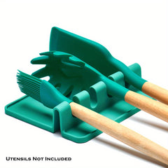 Silicone Utensil Rest Prevents Spoon Drips