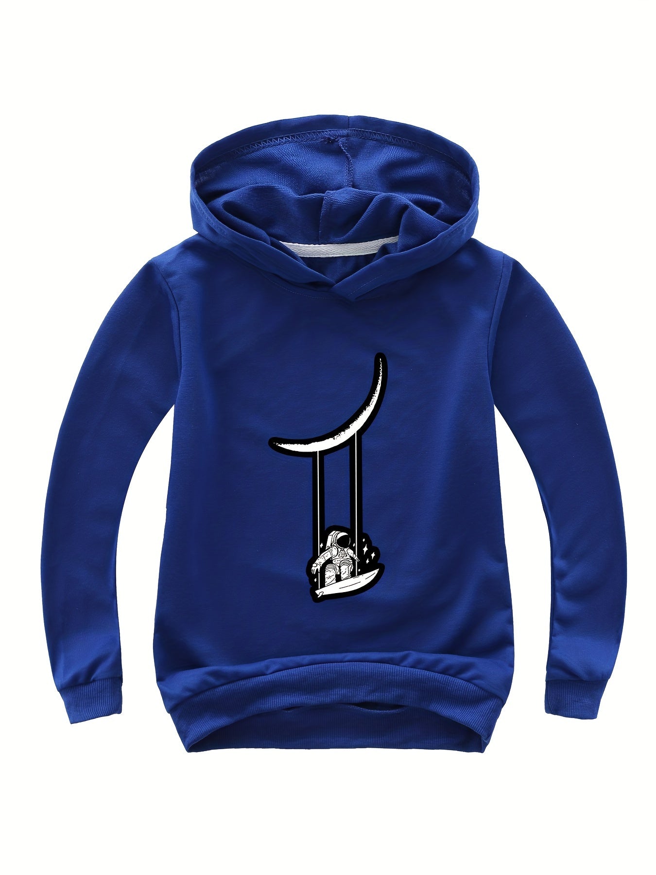 Astronaut Pattern V Neck Long Sleeve Sweatshirt For Girls Kids