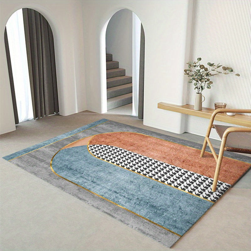 Modern Abstract Geometric Area Rug - Nordic Morandi - Non Shedding Floor Carpet
