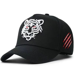 Tiger Head High Top Baseball Cap Men's Women's Plus Size Peaked Cap
