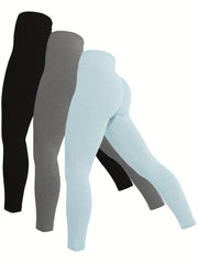 Solid Yoga Tight Pants Women's Activewear