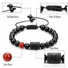 12 Constellation Couple Bracelet Stone Bracelets For Women Men
