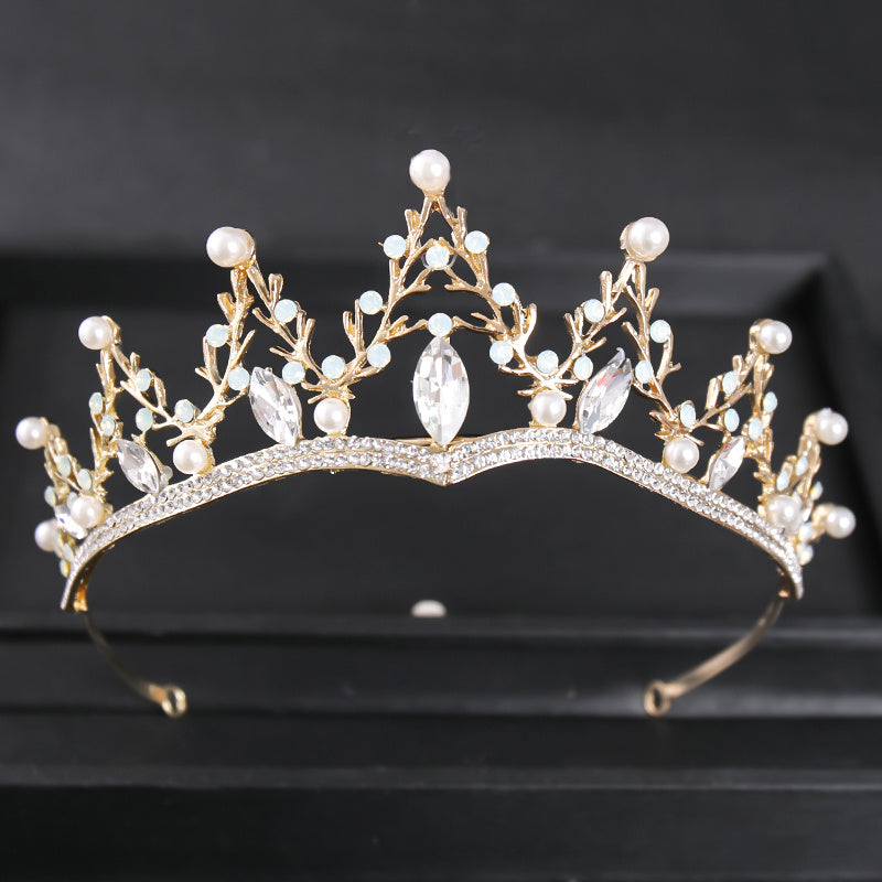 Vintage Golden Crown Tiara for Women Queen Bride Bridesmaid