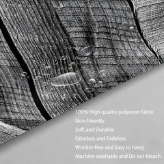 2pcs 3D Wooden Door Polyester Fabric for Home Decor