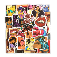 50pcs Sexy Beauty Waterproof Sticker Cartoon Doodle DIY Creative Toy