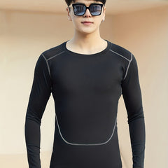 Men's Fitness Long Sleeve T shirt High Elastic Quick Dry Top