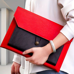 Business Faux Leather A4 File Bag Durable Extra Thick File Bag