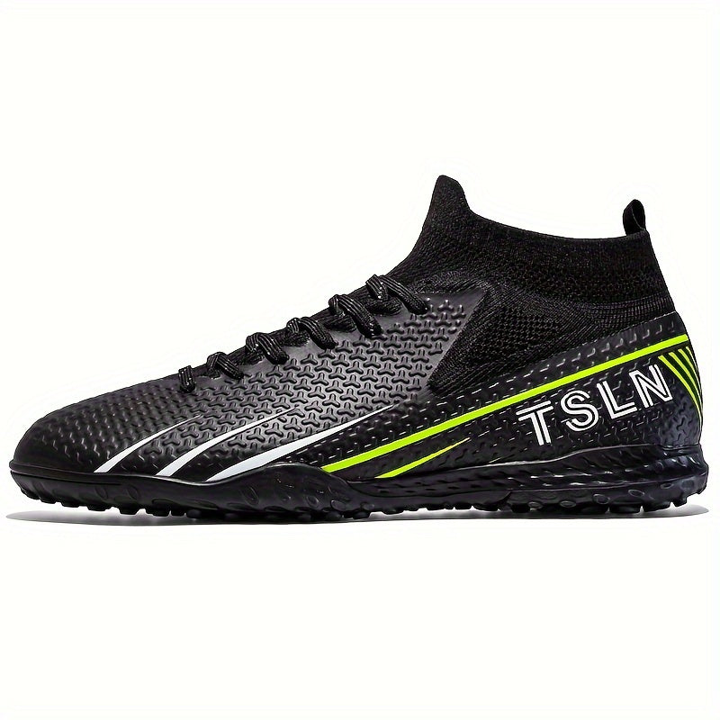 Boys High Top Turf Football Boots Outdoor Anti-skid TF Soccer Cleats