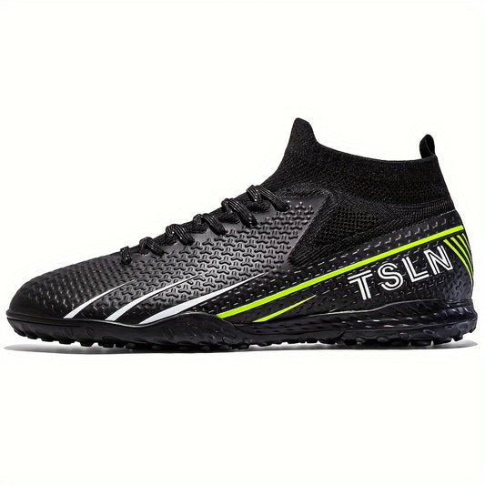 Boys High Top Turf Football Boots Outdoor Anti-skid TF Soccer Cleats