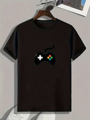 Gamepad Print Men's Graphic T-shirt for Summer