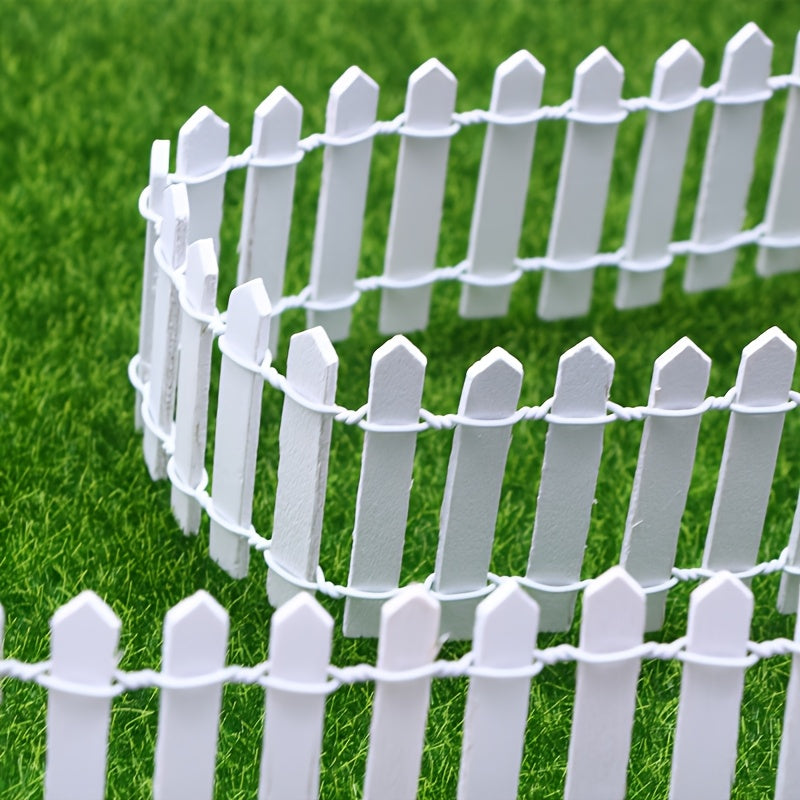 Mini Picket Fence for Dollhouse and Fairy Garden Decor