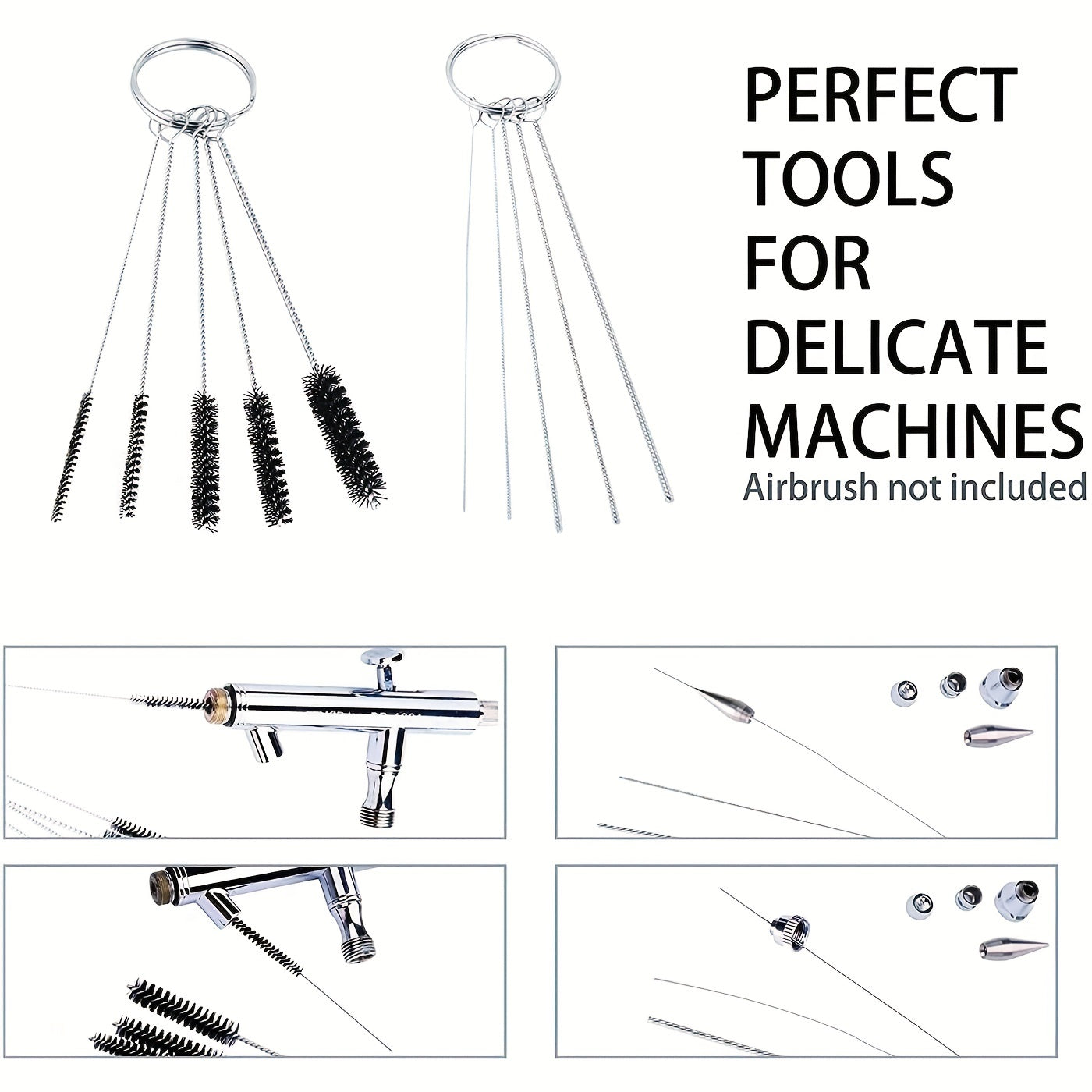 11pcs Airbrush Cleaning Kit Stainless Steel Spray Gun Cleaner