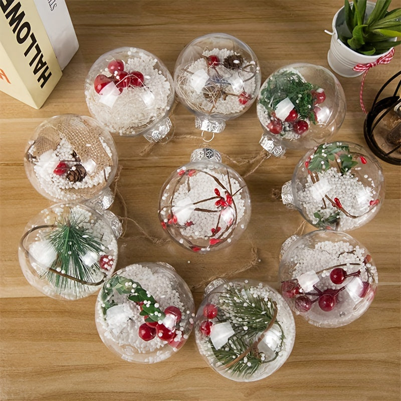 Christmas Ball Ornament Gift Decorations Snowman Shatterproof Hanging Baubles