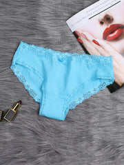 6 Pcs Lace Low Waist Women's Briefs Panties
