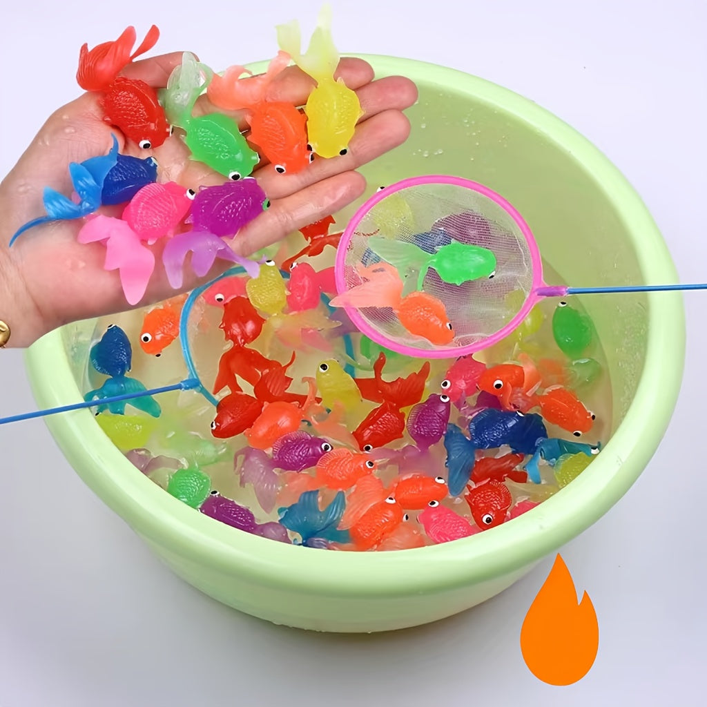 15 Toy Goldfish Soft Elastic Rich Colors for Small Animals