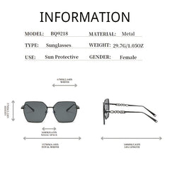 Vintage Hexagon Frame Polarized Sunglasses