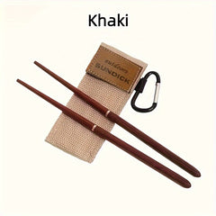 Portable Folding Solid Wood Chopsticks for Camping