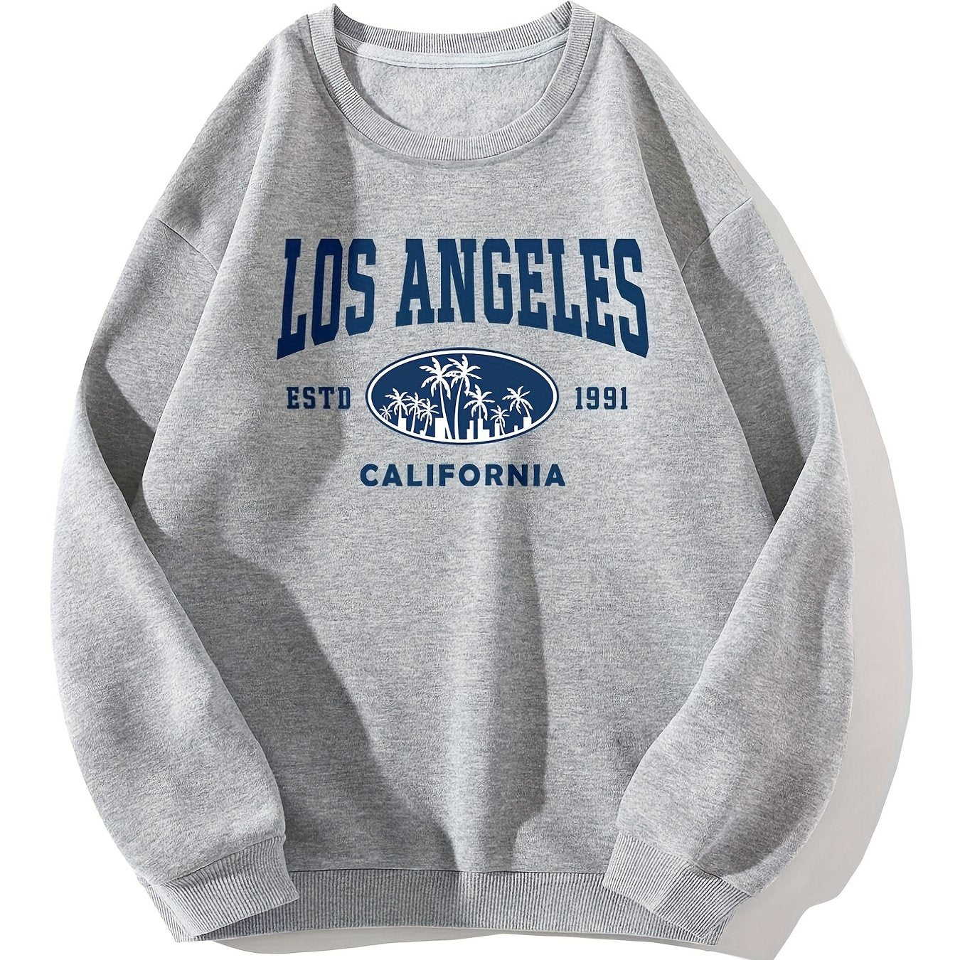 Coconut Tree Graphic Long Sleeve Sweatshirt for Women