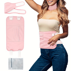 3pcs Reusable Caster Wrap Bag Kit Pink Khaki Grey
