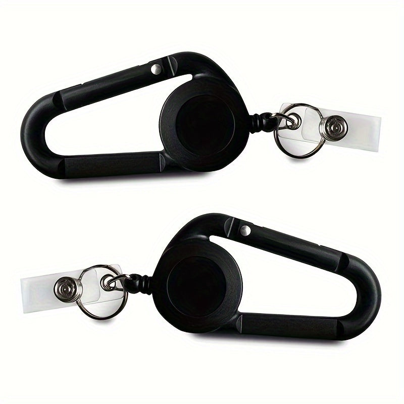 2pcs Telescopic Keychain Card Holder Key Chain Keyring