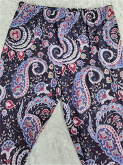Paisley Floral Print High Rise Leggings