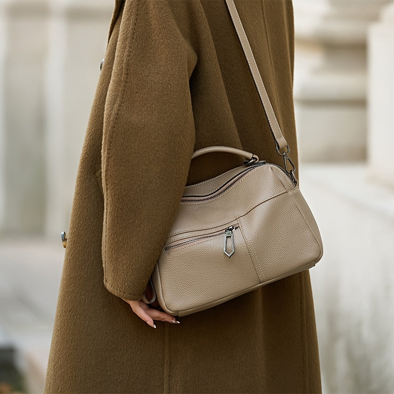 Luxury Leather Handbag with Large Capacity for Women