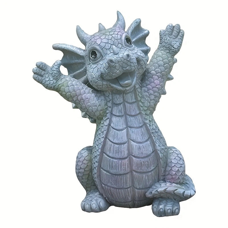 Resin Dinosaur Garden Statue - Magical Handicraft Ornament