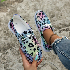 Leopard Low Top Canvas Shoes Lightweight Outdoor Casual Shoes