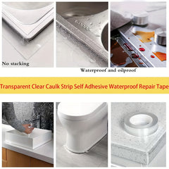 200 66 Cm Clear Caulk Self adhesive Tape For Kitchen Bathroom