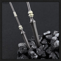 Mini Lance Halberd Spear Pendant Key Chain Weapon Model Toy Pendant
