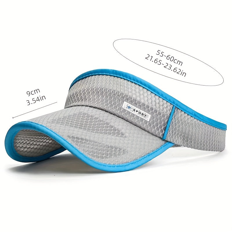 Men's Breathable Mesh Sun Visor Hat Adjustable Sport Cap