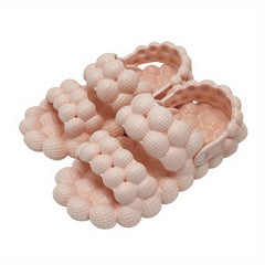 Women's Double Band Bubble Sandals Open Toe Outdoor Slide Shoes